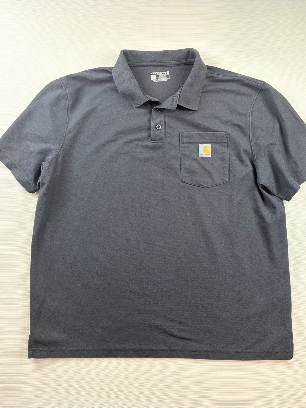 Carhartt Men’s Black Polo with Chest Pocket